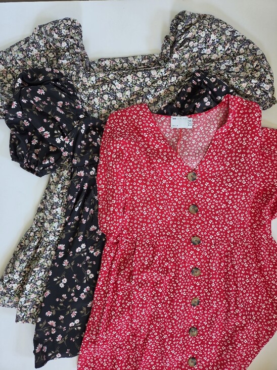 Levi's Dresses & Skirts - Bundle Mini Puff sleeve floral Dresses WAYF Asos Levis sz XS